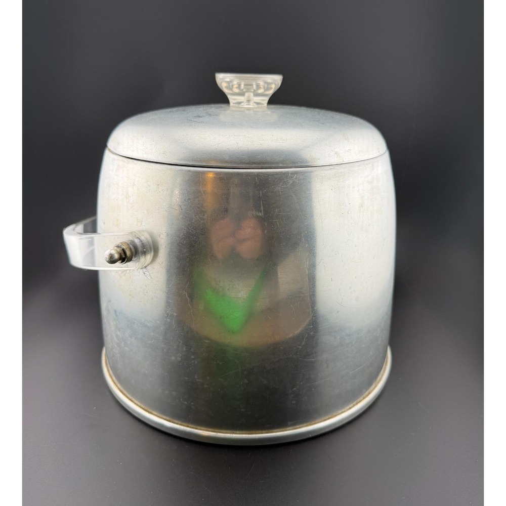 Vtg Kromex Aluminum Ice Bucket Barware Mcm Mid Century  Decor